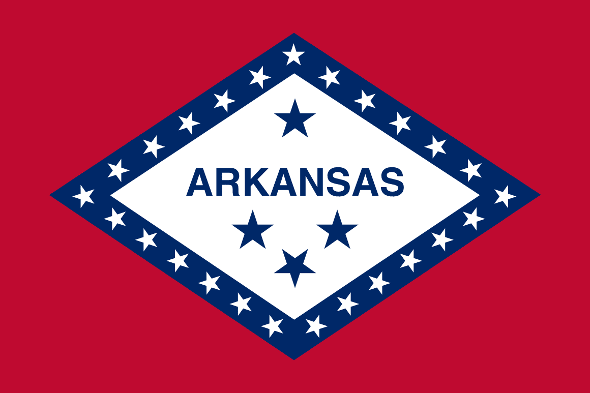 Arkansas bandera estatal — tarifas de seguro de auto 2026