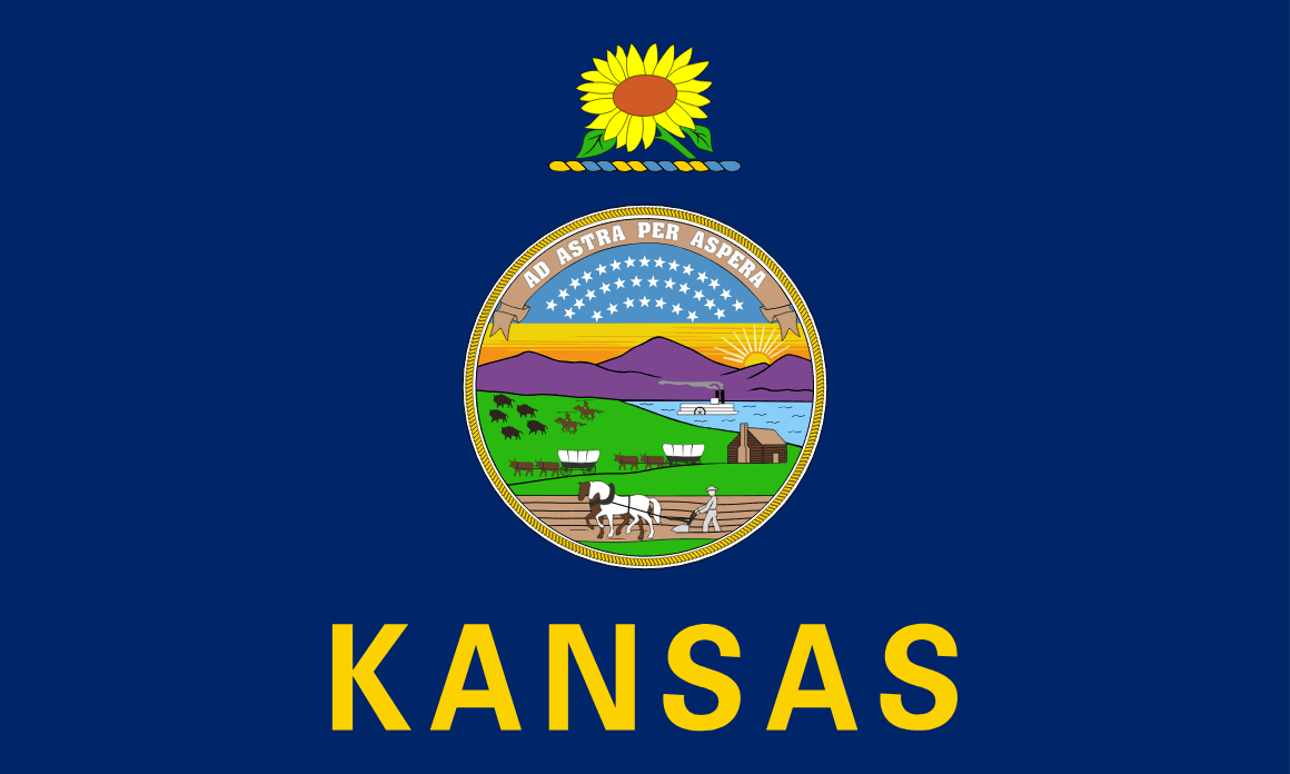 Kansas bandera estatal — tarifas de seguro de auto 2026