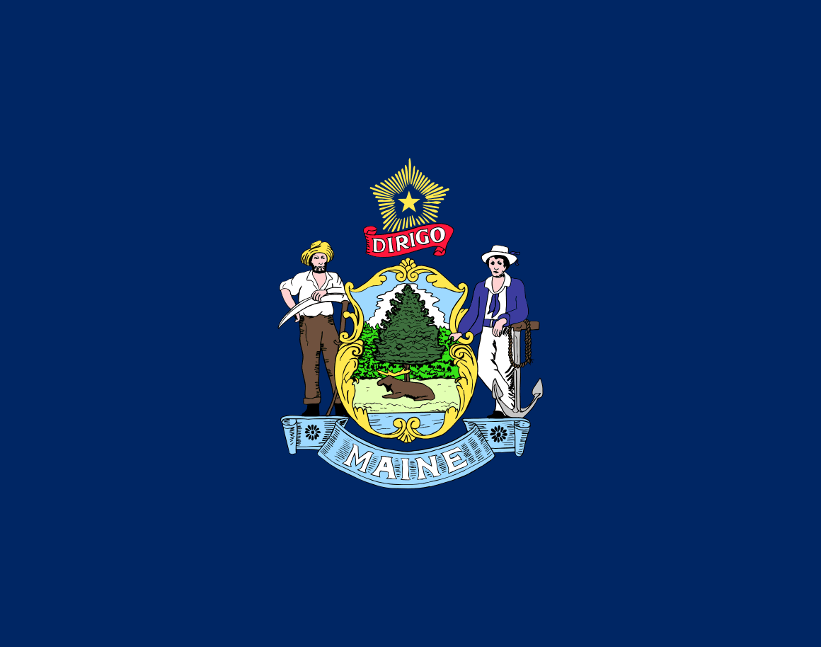 Maine bandera estatal — tarifas de seguro de auto 2026