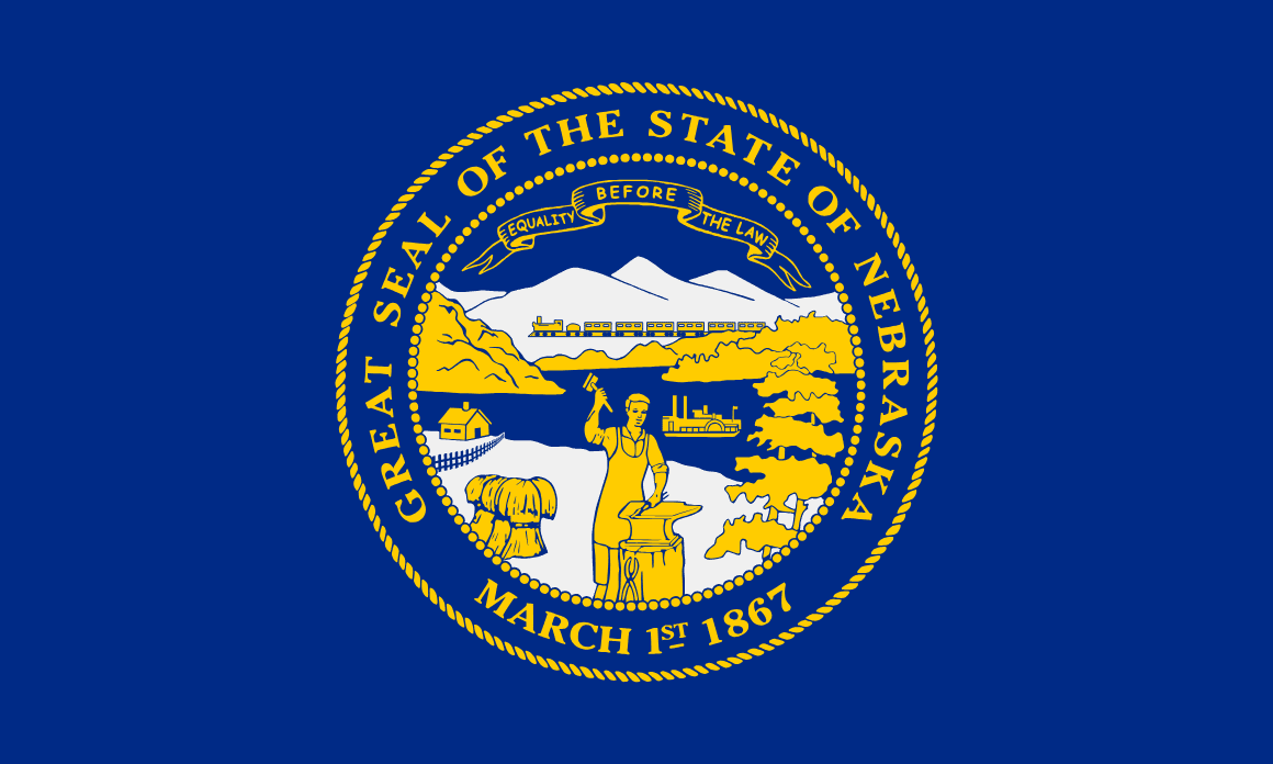Nebraska bandera estatal — tarifas de seguro de auto 2026