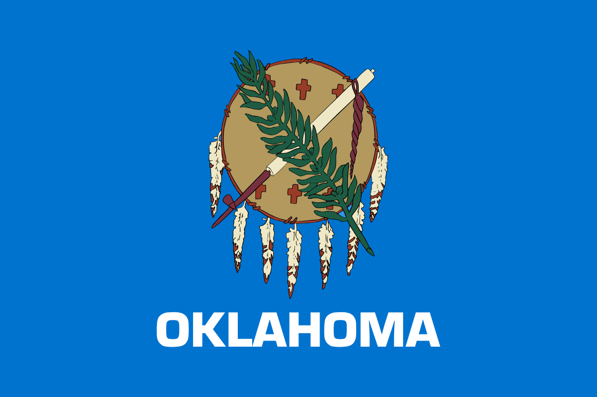 Oklahoma bandera estatal — tarifas de seguro de auto 2026