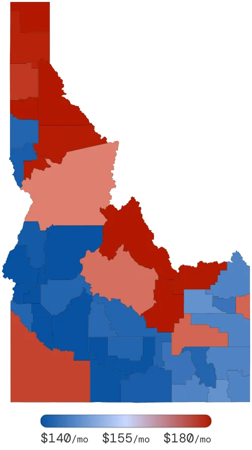 Idaho Car Insurance Rates by County July 2026
