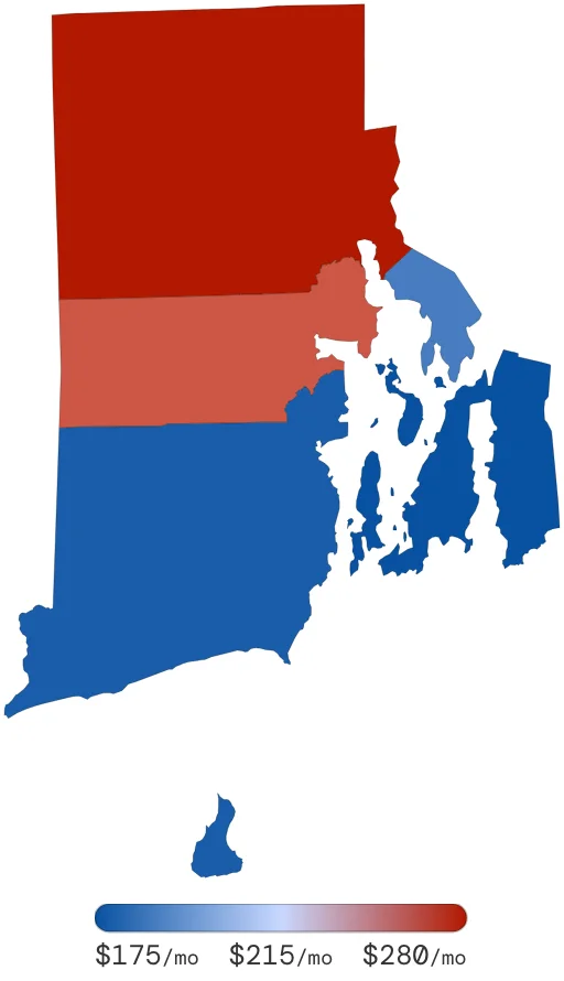 Rhode Island Car Insurance Rates by County June 2026